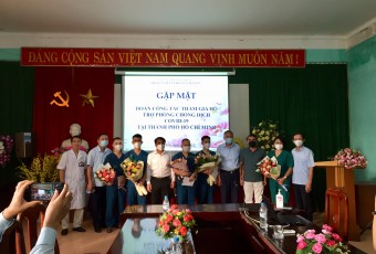 Gặp mặt đoàn công tác của Trung tâm Y tế Việt Yên chi viện thành phố Hồ Chí Minh chống dịch Covid-19