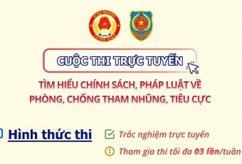 Cuộc thi trắc nghiệm trực tuyến tìm hiểu chính sách, pháp luật về phòng, chống tham nhũng, tiêu cực