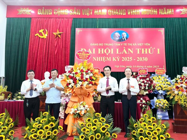 Trung tâm Y tế thị xã Việt Yên tổ chức thành công Đại hội Đảng bộ lần thứ I, nhiệm kỳ 2025-2030