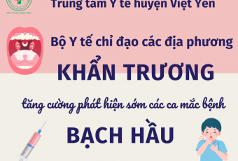 Bộ Y tế chỉ đạo các địa phương khẩn trương tăng cường phát hiện sớm các ca bệnh Bạch hầu