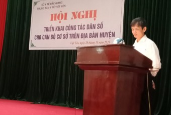 Hội nghị triển khai công tác dân số cho cán bộ cơ sở trên địa bàn huyện