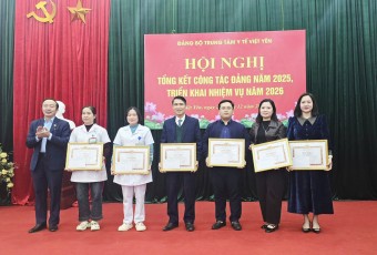 Đảng bộ TTYT Việt Yên tổng kết công tác Đảng năm 2025, triển khai nhiệm vụ năm 2026 Đảng bộ TTYT Việt Yên tổng kết công tác Đảng năm 2025, triển khai nhiệm vụ năm 2026