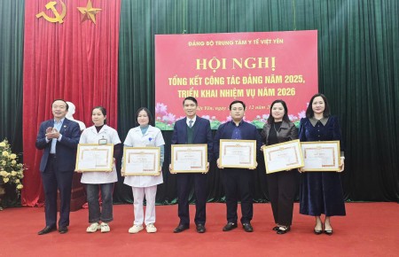 Đảng bộ TTYT Việt Yên tổng kết công tác Đảng năm 2025, triển khai nhiệm vụ năm 2026