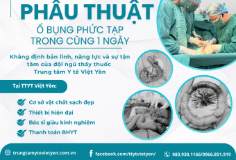 Hai ca phẫu thuật ổ bụng phức tạp trong cùng một ngày tại Trung tâm Y tế Việt Yên