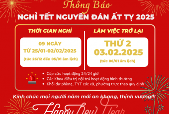 THÔNG BÁO NGHỈ TẾT NGUYÊN ĐÁN ẤT TỴ 2025